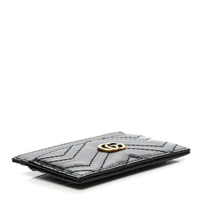 Gucci Calfskin Matelasse GG Marmont Card Holder Black 4 of 7