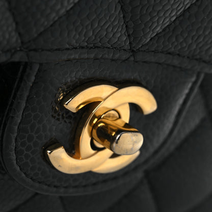 Chanel Caviar Quilted Medium Double Flap Black 11 of 15