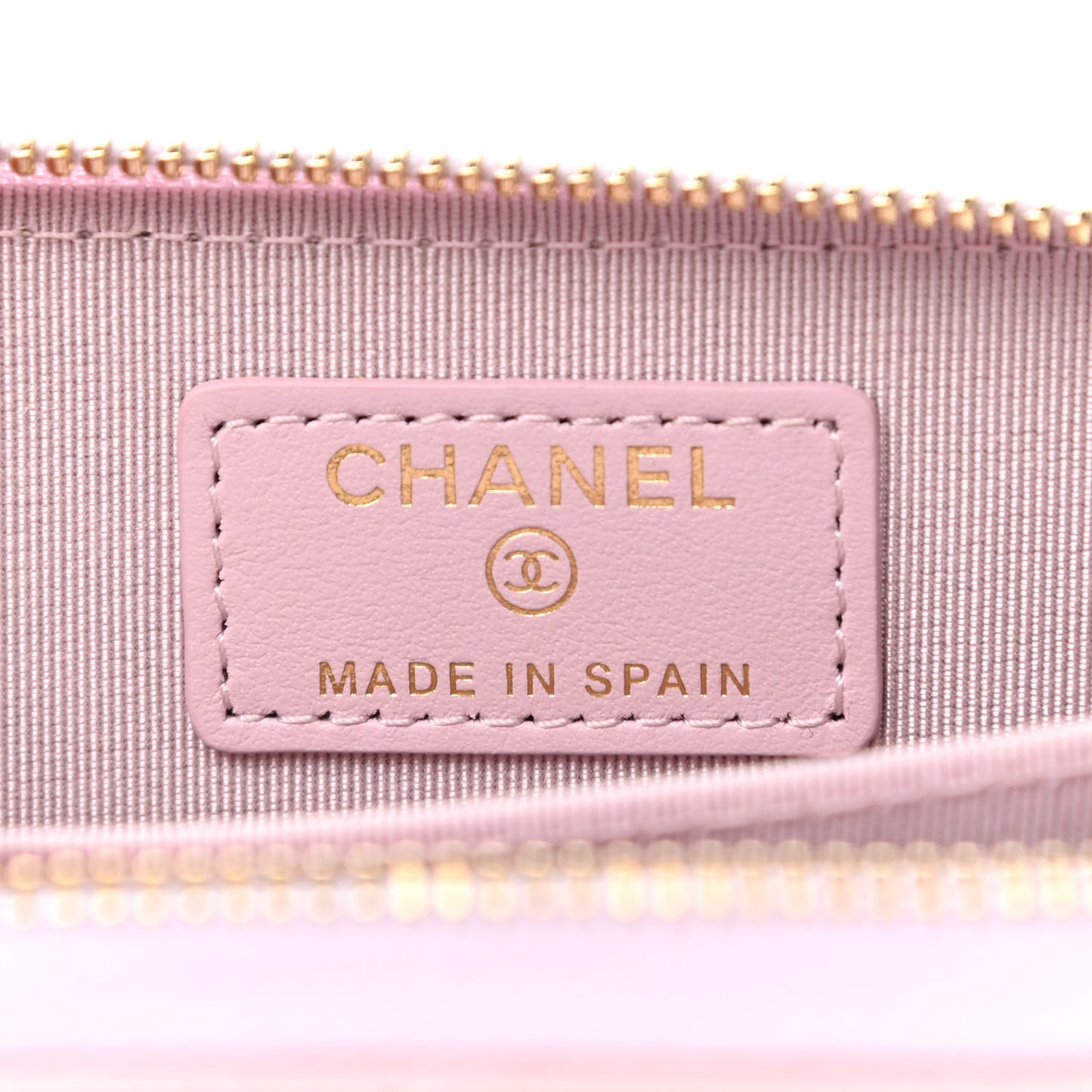 Caviar Quilted Zip Coin Purse Wallet Pink