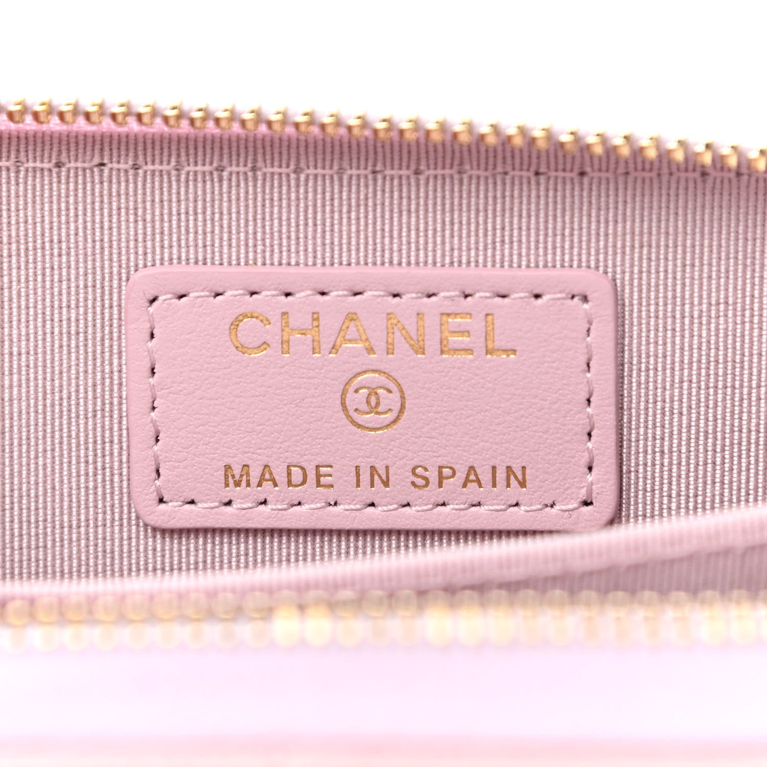 Chanel Caviar Quilted Zip Coin Purse Wallet Pink 5 of 7