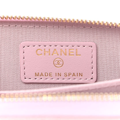 Chanel Caviar Quilted Zip Coin Purse Wallet Pink 5 of 7