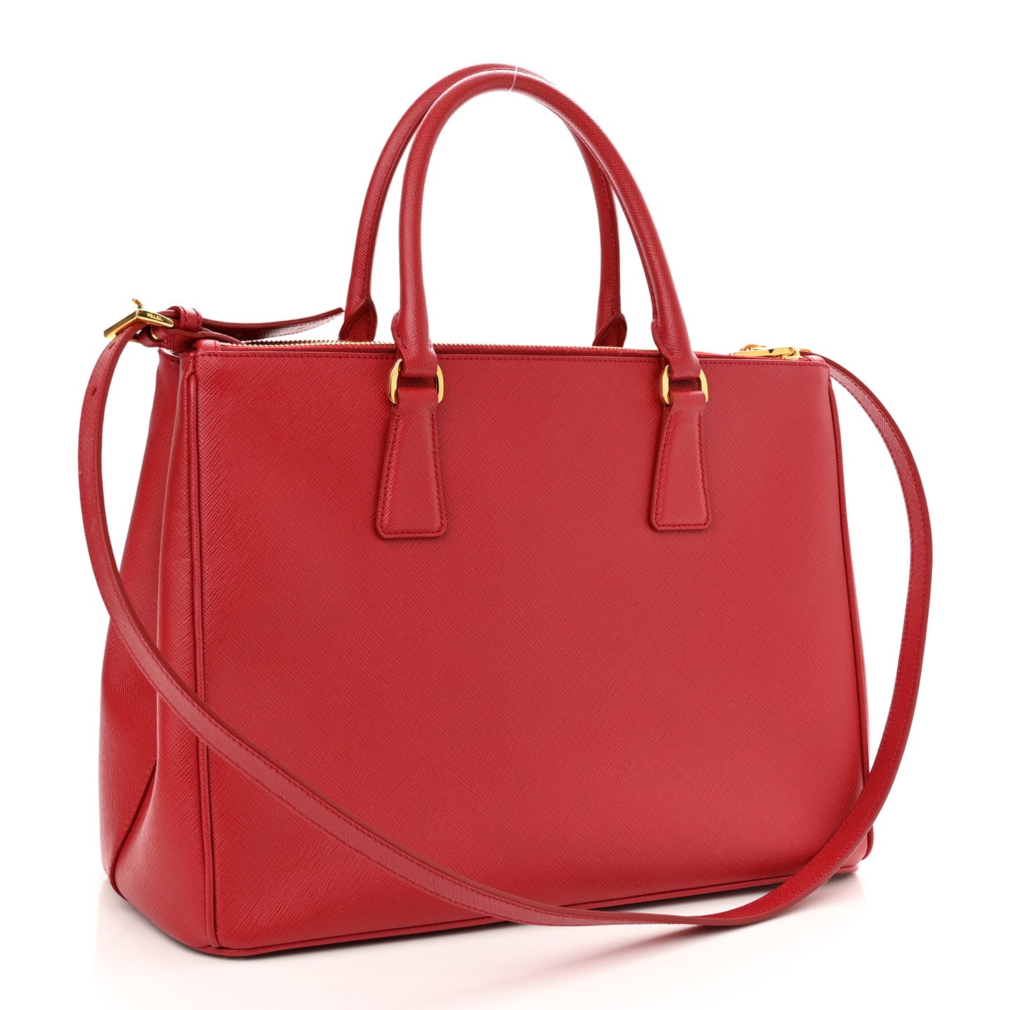 Saffiano Lux Medium Tote Fuoco