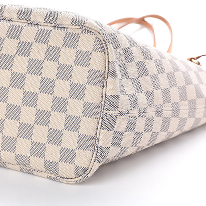 Louis Vuitton Damier Azur Neo Neverfull MM Rose Ballerine 9 of 10