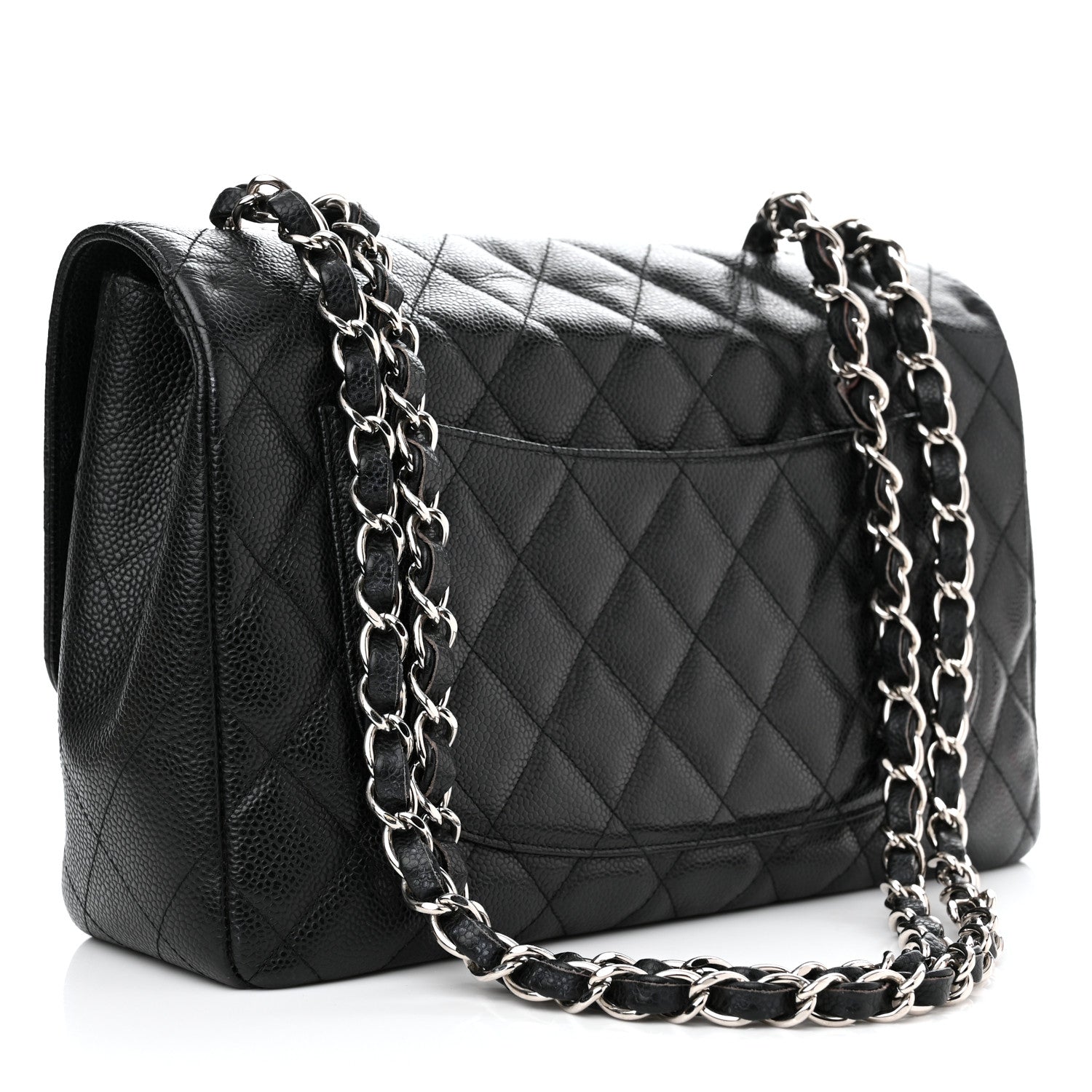 Chanel Caviar Quilted Jumbo Single Flap Black 3 of 19