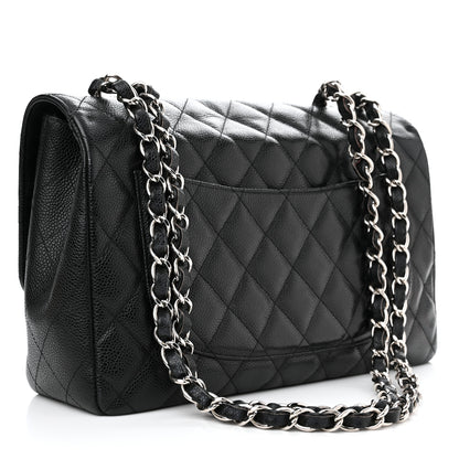 Chanel Caviar Quilted Jumbo Single Flap Black 3 of 19