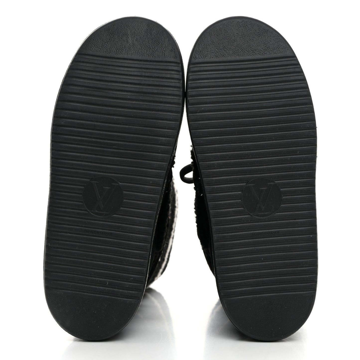 Suede Shearling Polar Flat High Boots 37 Black