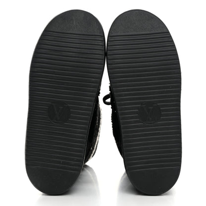 Louis Vuitton Suede Shearling Polar Flat High Boots 37 Black 5 of 8
