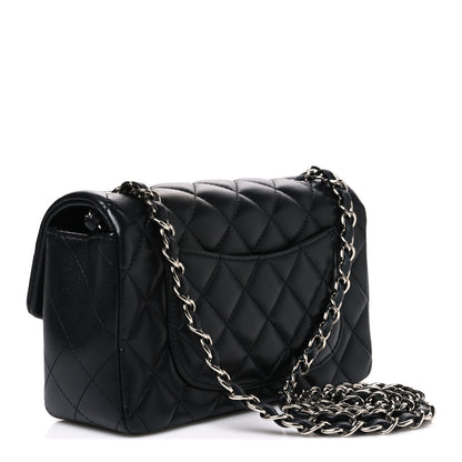 Chanel Lambskin Quilted Mini Rectangular Flap Black 2 of 9