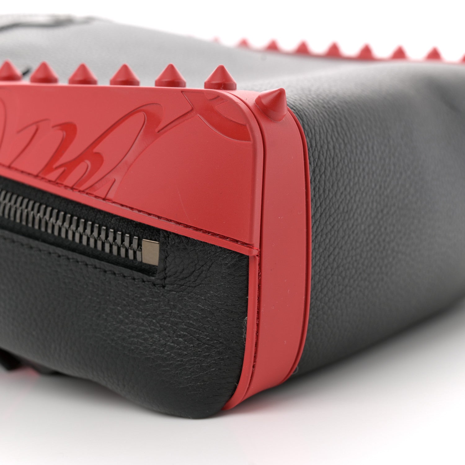 Christian Louboutin Calfskin Nylon Backparis Spiked Backpack Black 8 of 9