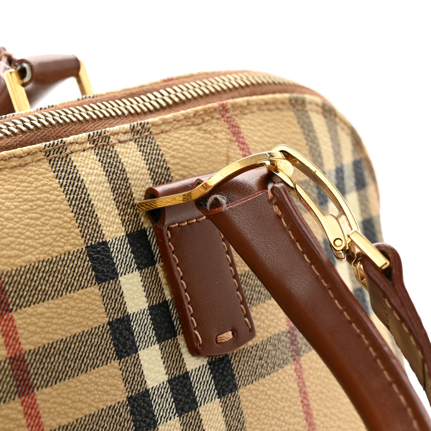 Burberry Haymarket Check Top Handle Crossbody Brown 18 of 20