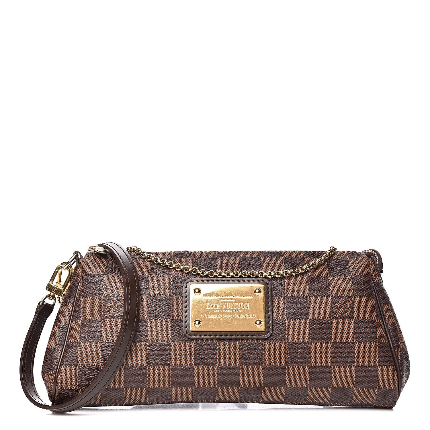 Louis Vuitton Damier Ebene Eva Clutch 1 of 11