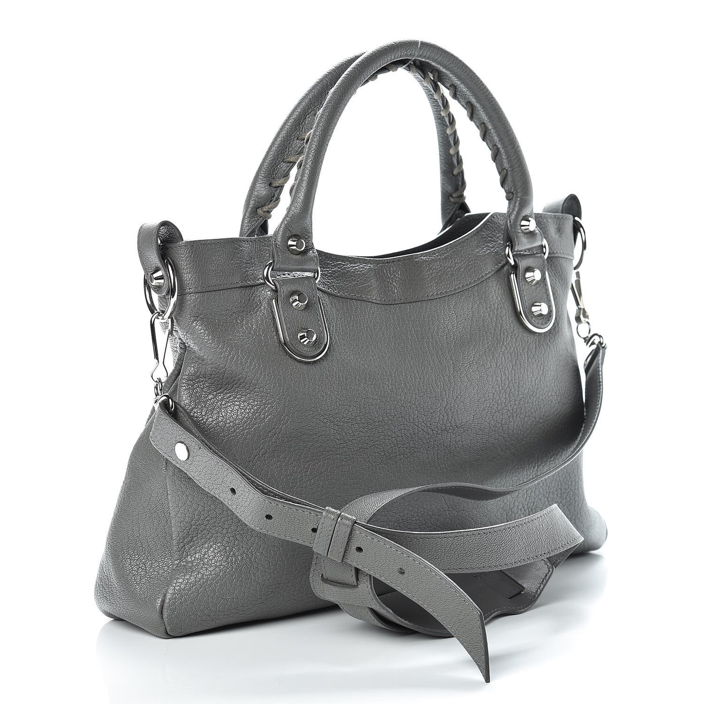 Chevre Silver Metallic Edge Hardware Town Gris Acier