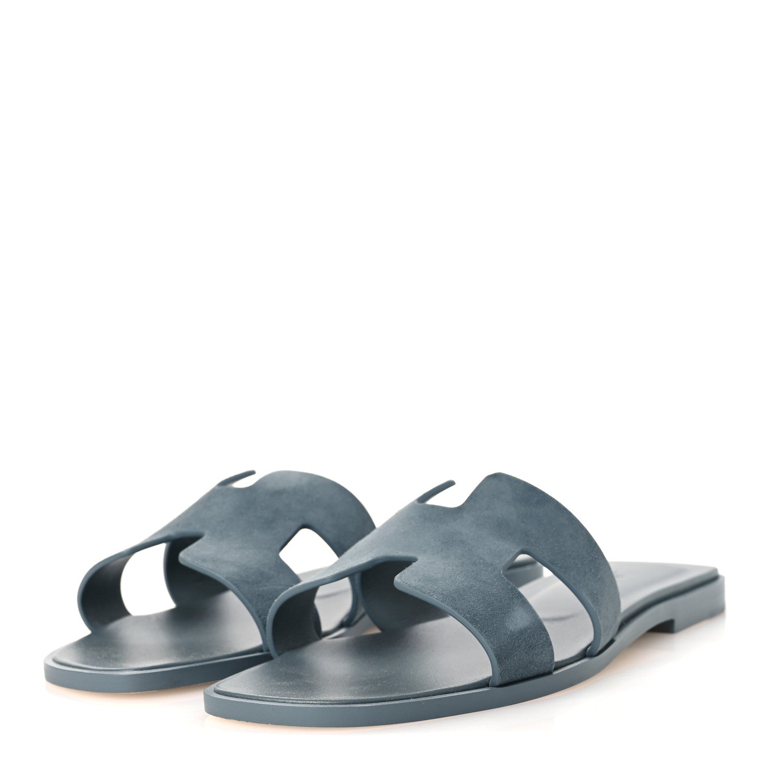Hermes Suede Goatskin Oran Sandals 39 Bleu Tonnerre 39 Bleu Tonnerre 4 of 12