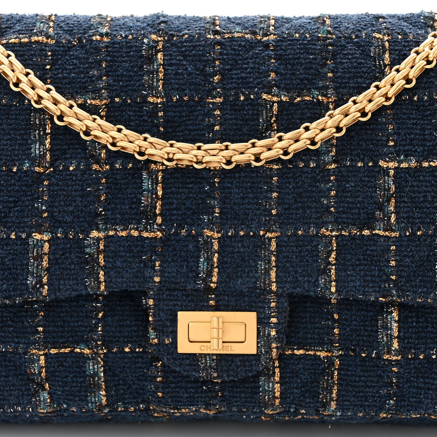 Chanel Fantasy Tweed 2.55 Reissue 226 Flap Blue 8 of 10