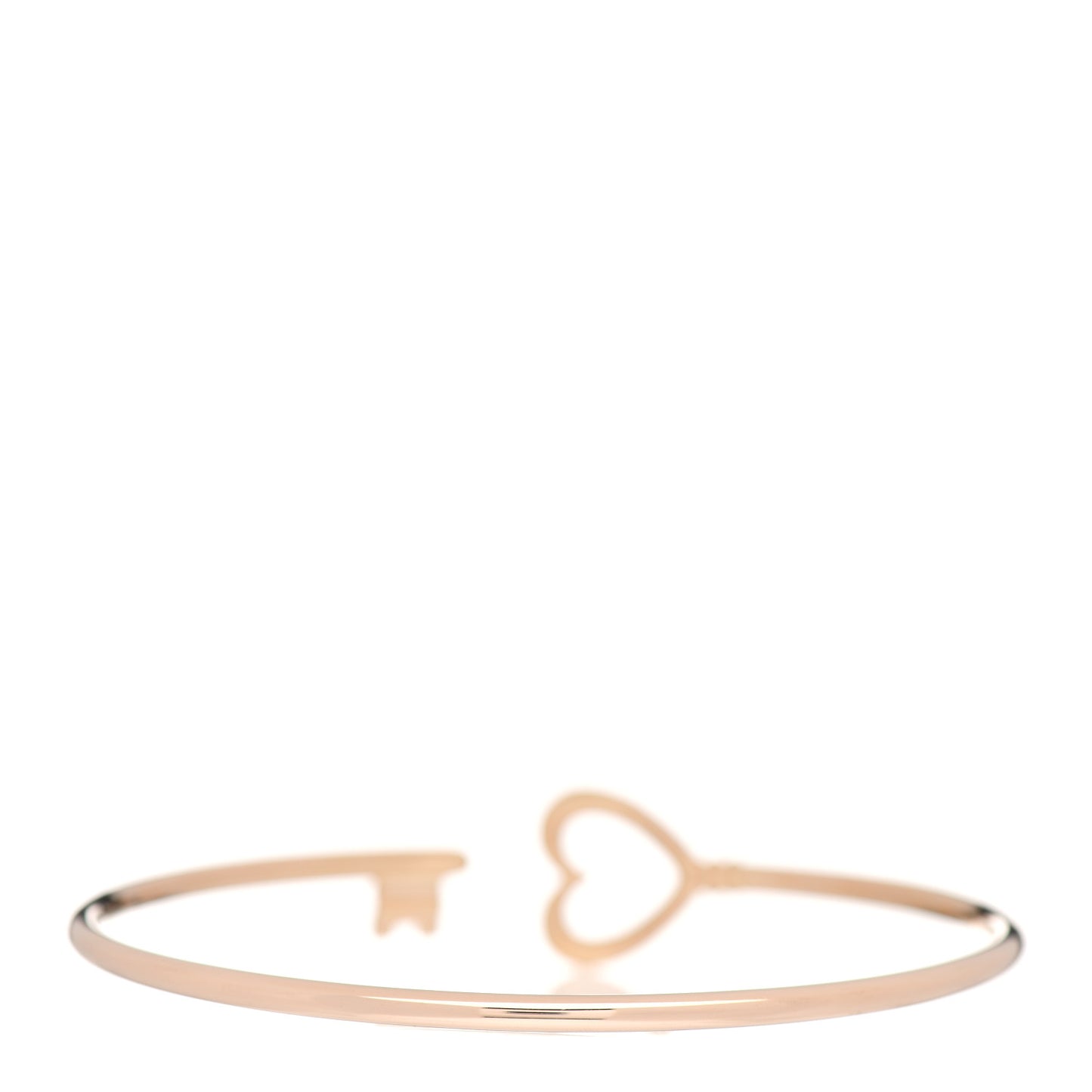 18K Rose Gold Wire Heart Bracelet