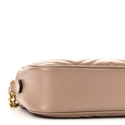 Gucci Calfskin Matelasse Small GG Marmont Chain Shoulder Bag Porcelain Rose 17 of 19