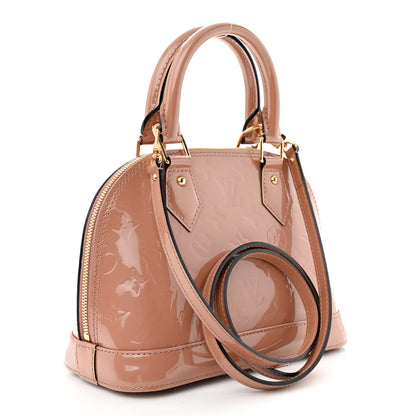 Louis Vuitton Vernis Alma BB Rose Velours 3 of 12