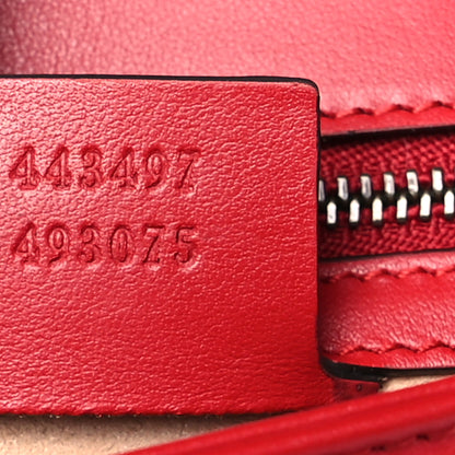 Gucci Calfskin Matelasse Small GG Marmont Shoulder Bag Hibiscus Red 7 of 10