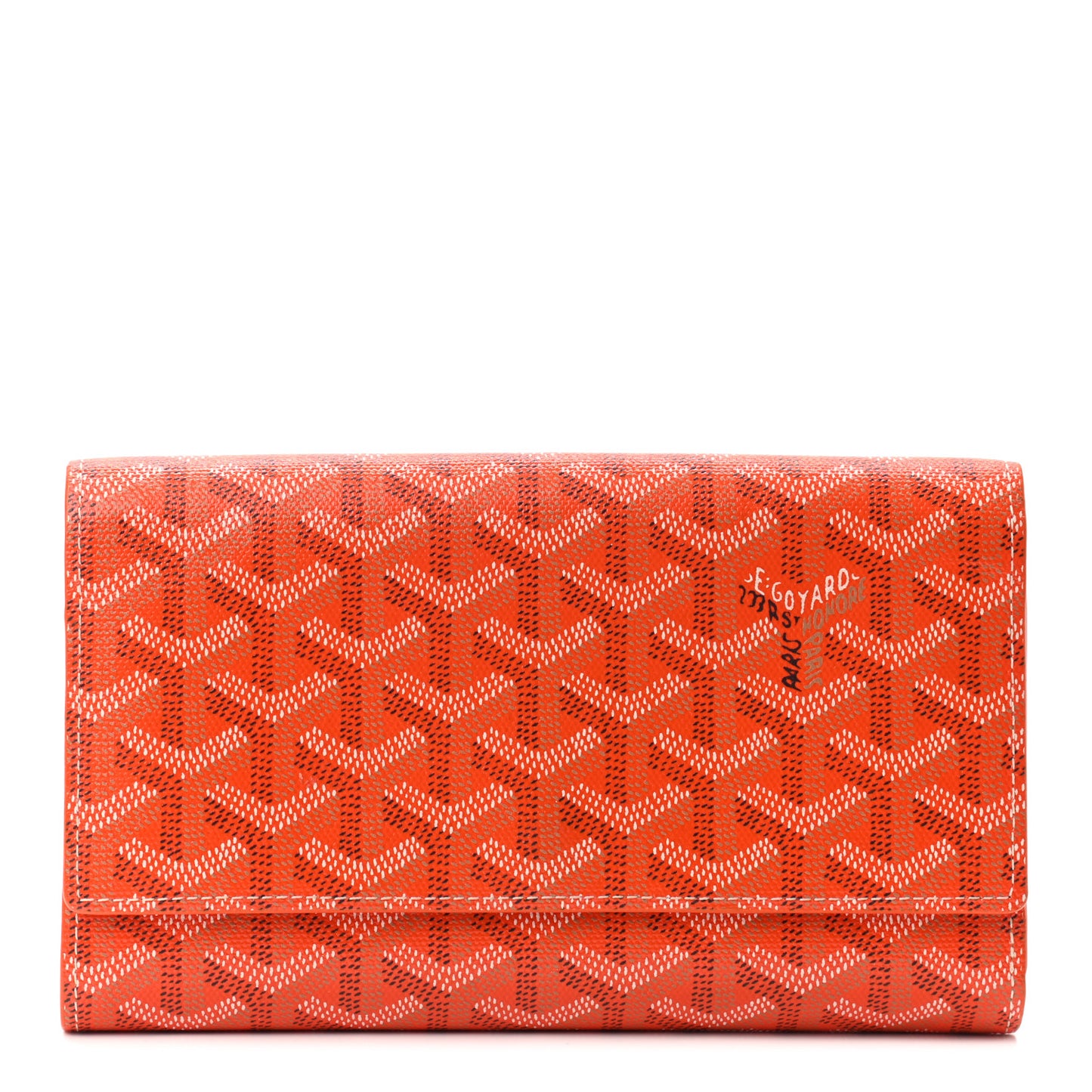 Goyardine Rivoli Wallet Orange