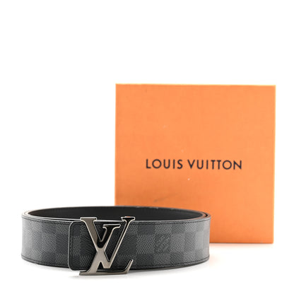 Louis Vuitton Damier Graphite 40mm LV Initiales Belt 95 38 7 of 7