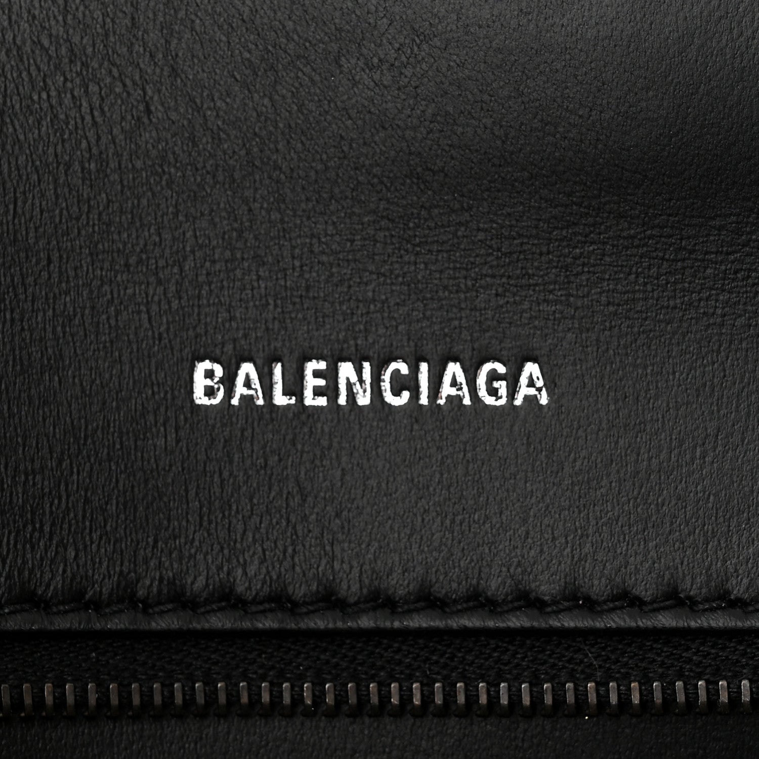 Balenciaga Shiny Calfskin Monochrome Crocodile Embossed Small Hourglass Top Handle Bag Black 6 of 11