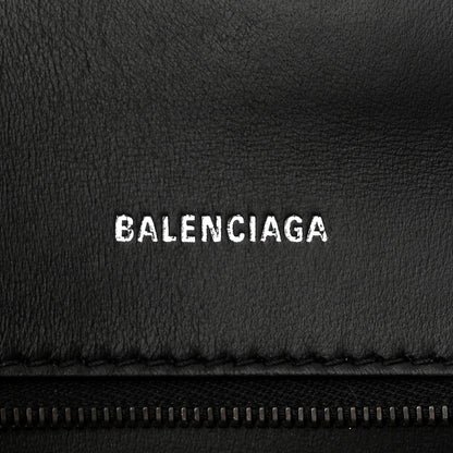 Balenciaga Shiny Calfskin Monochrome Crocodile Embossed Small Hourglass Top Handle Bag Black 6 of 11