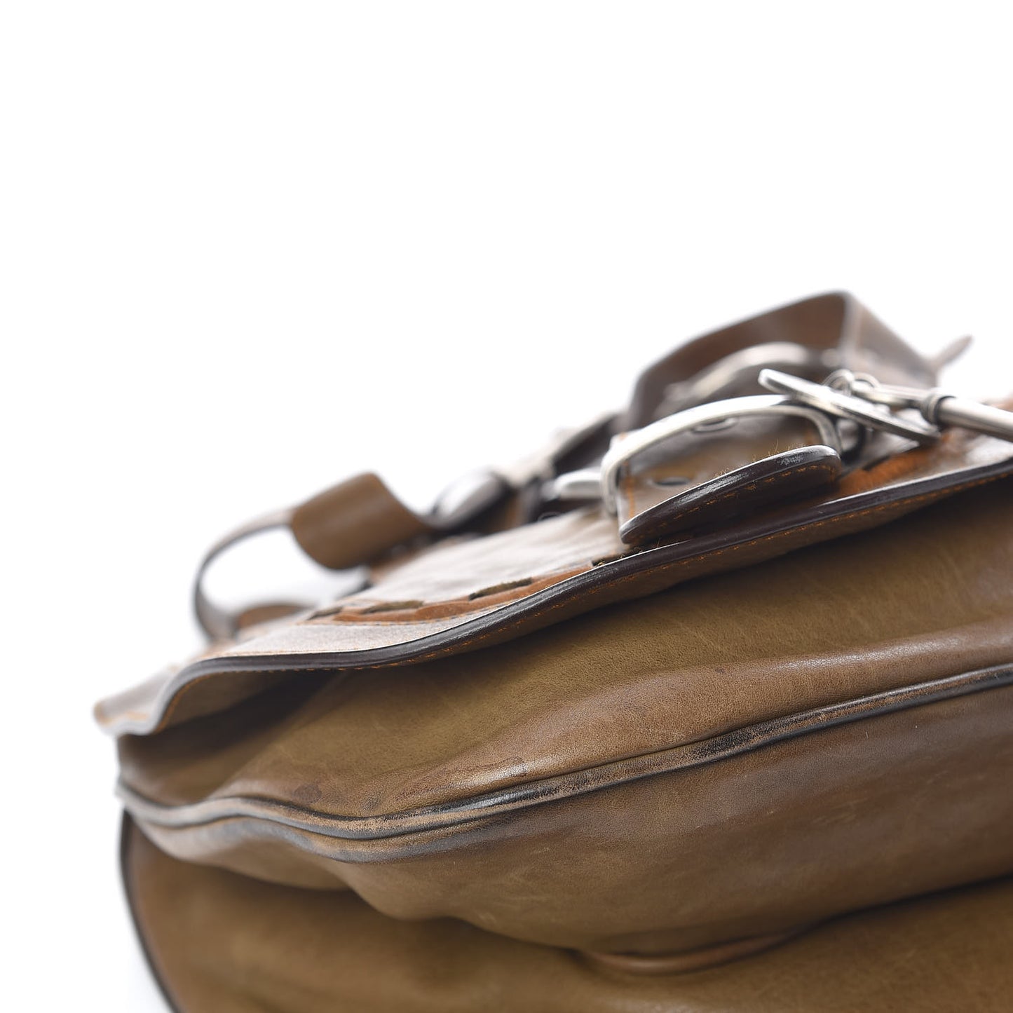 Calfskin Medium Gaucho Double Saddle Bag Brown