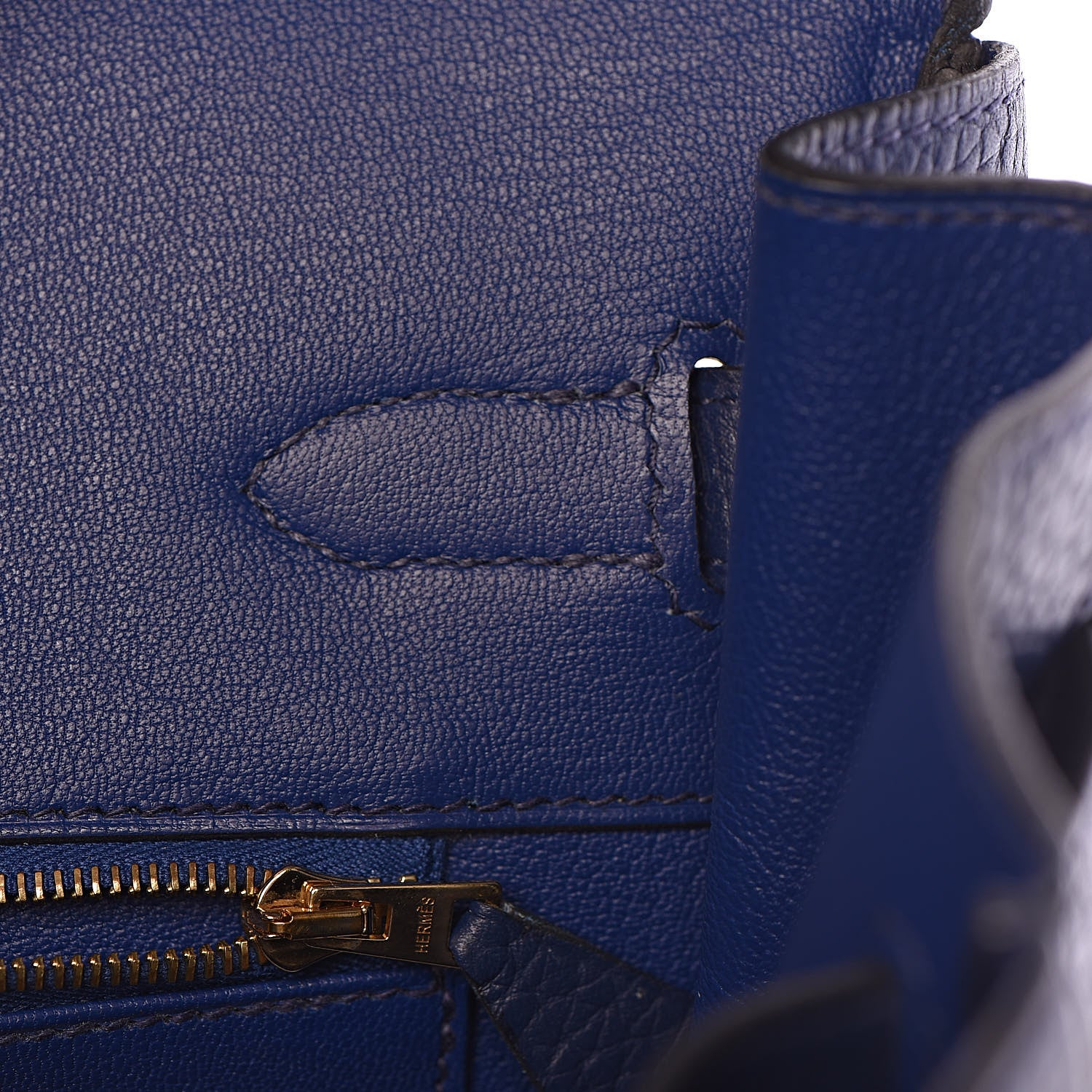 Hermes Taurillon Clemence Birkin 35 Bleu Saphir 11 of 37