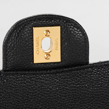 Chanel Caviar Quilted Medium Double Flap Black 7 of 8