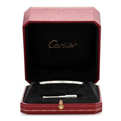 Cartier 18K White Gold 6 Diamond Small LOVE Bracelet 20 8 of 8