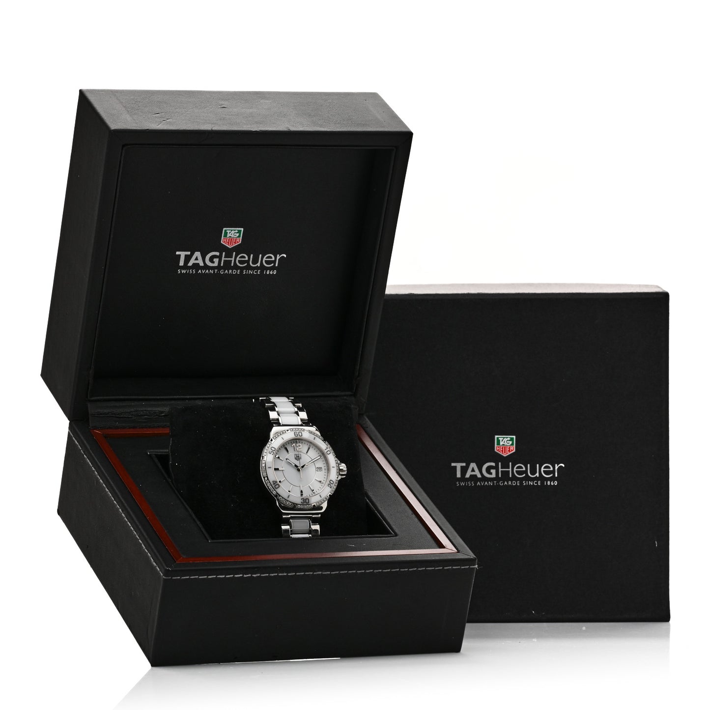 Stainless Steel Ceramic Diamond 34mm Formula 1 Quartz Watch White WAH1213