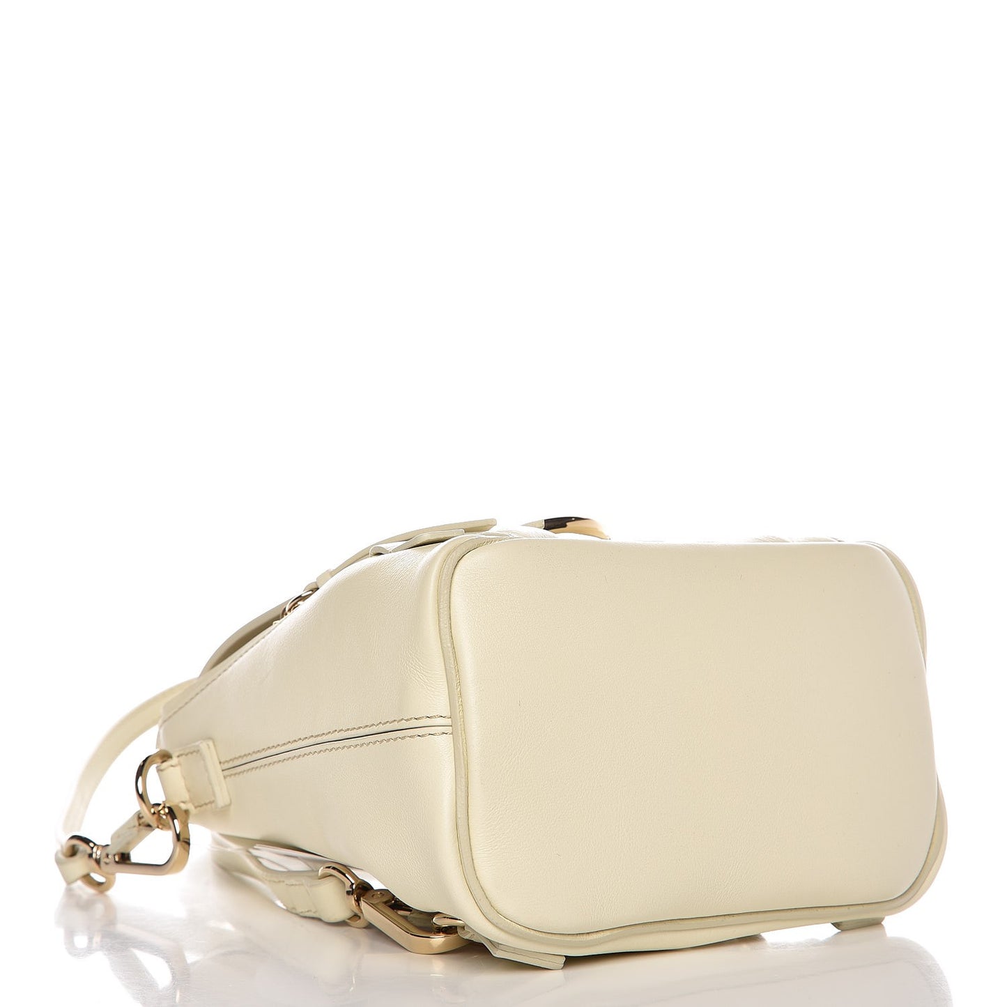 Calfskin Quilted Small Faye Backpack Natural White