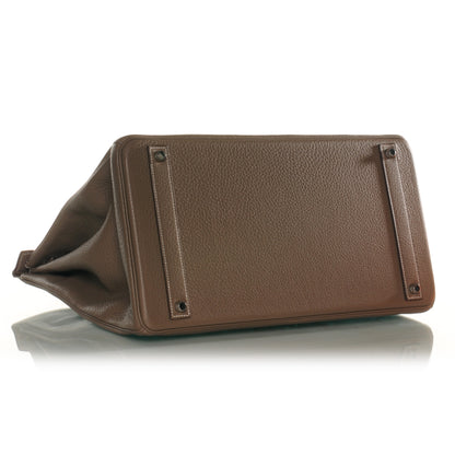 Hermes Taurillon Clemence Birkin 40 Etoupe 4 of 10