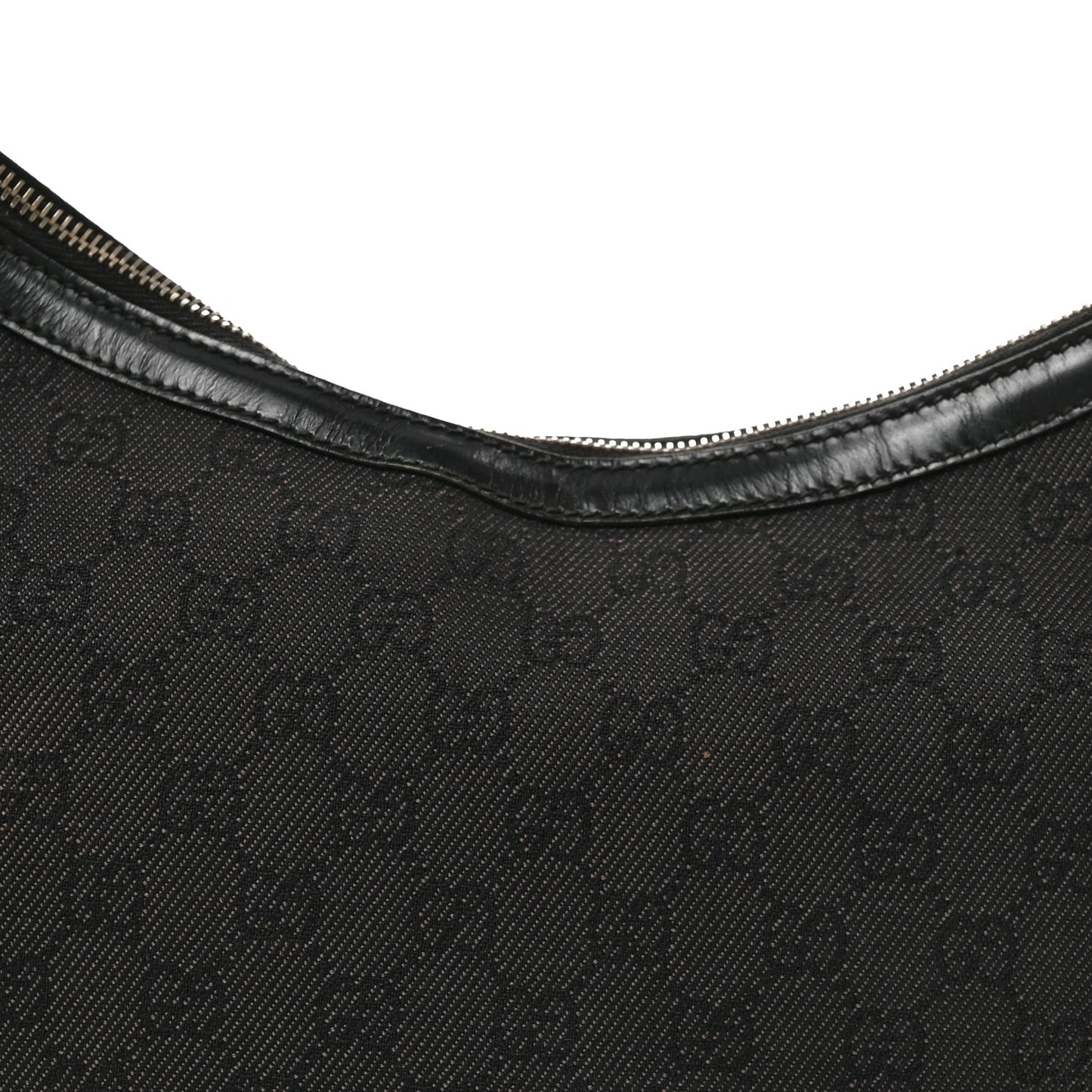 Monogram Half Moon Bamboo Ring Hobo Black