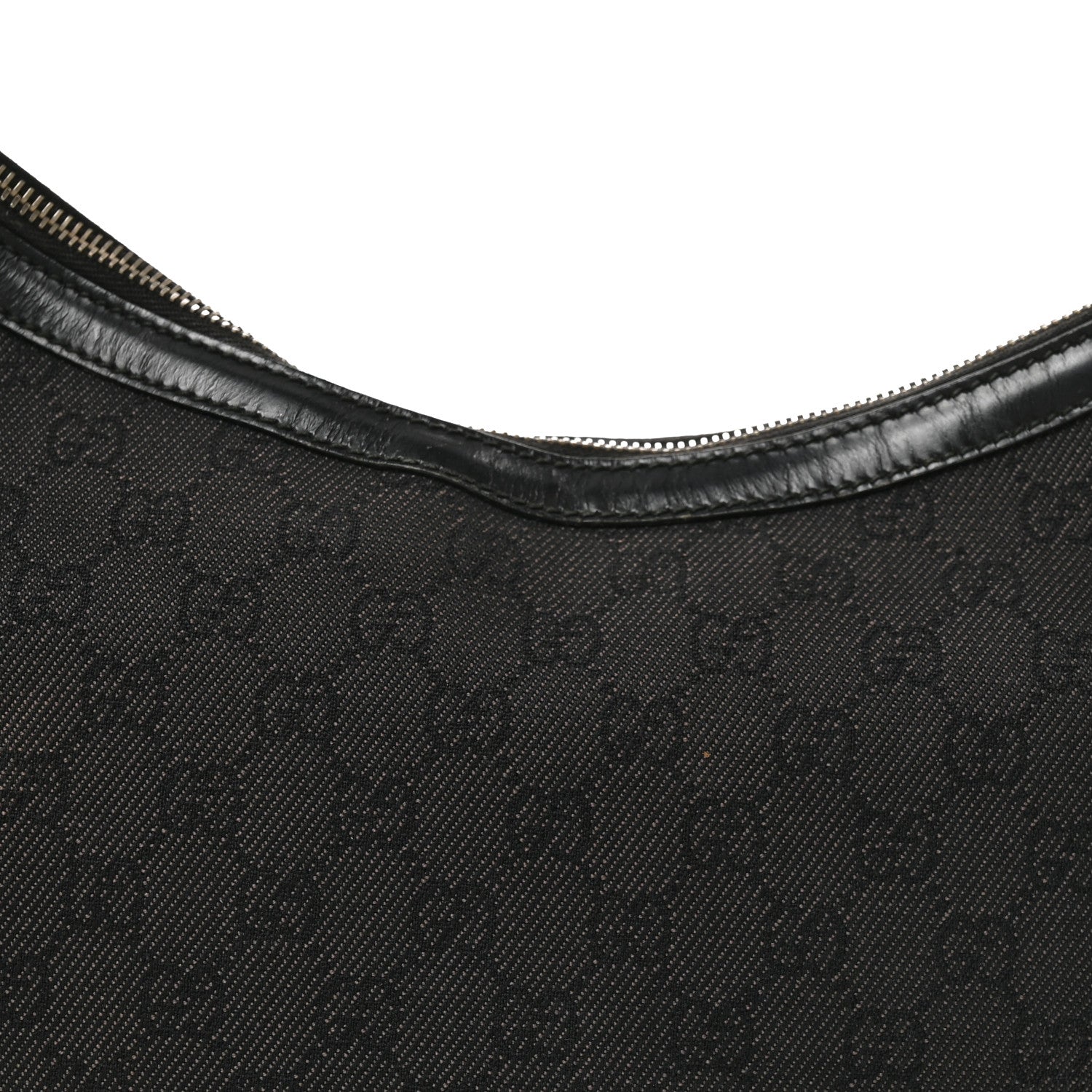 Gucci Monogram Half Moon Bamboo Ring Hobo Black 8 of 10