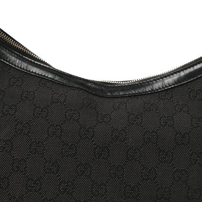 Gucci Monogram Half Moon Bamboo Ring Hobo Black 8 of 10