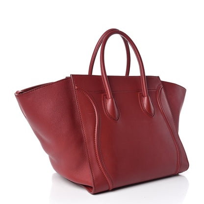 Celine Supple Calfskin Medium Phantom Luggage Red 3 of 17
