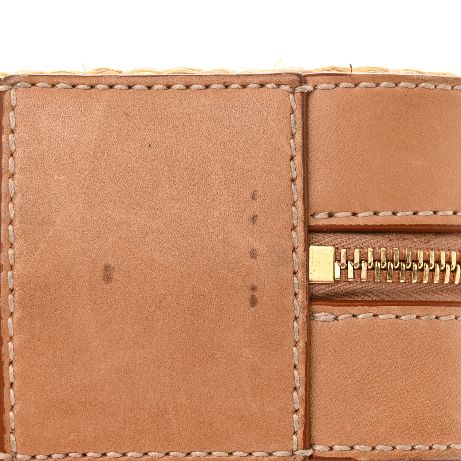 Saint Laurent Raffia Calfskin Small Mica Bag Natural Brown Gold 14 of 17