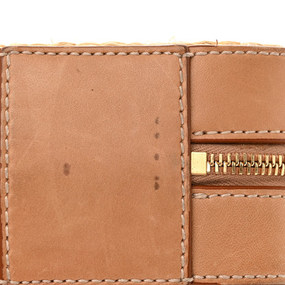 Saint Laurent Raffia Calfskin Small Mica Bag Natural Brown Gold 14 of 17