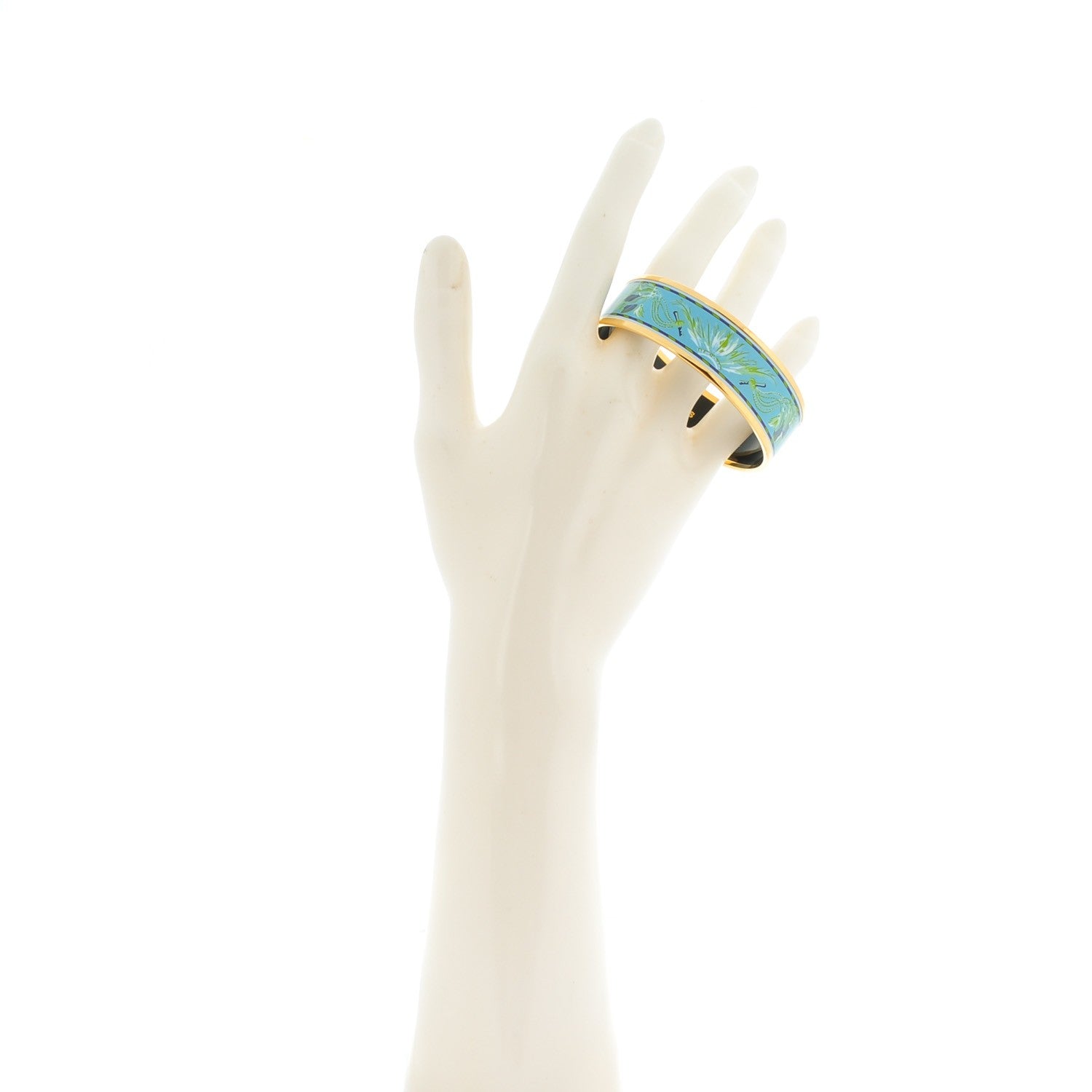 Hermes Enamel Printed Medium Brazil Bracelet 62 2 of 5