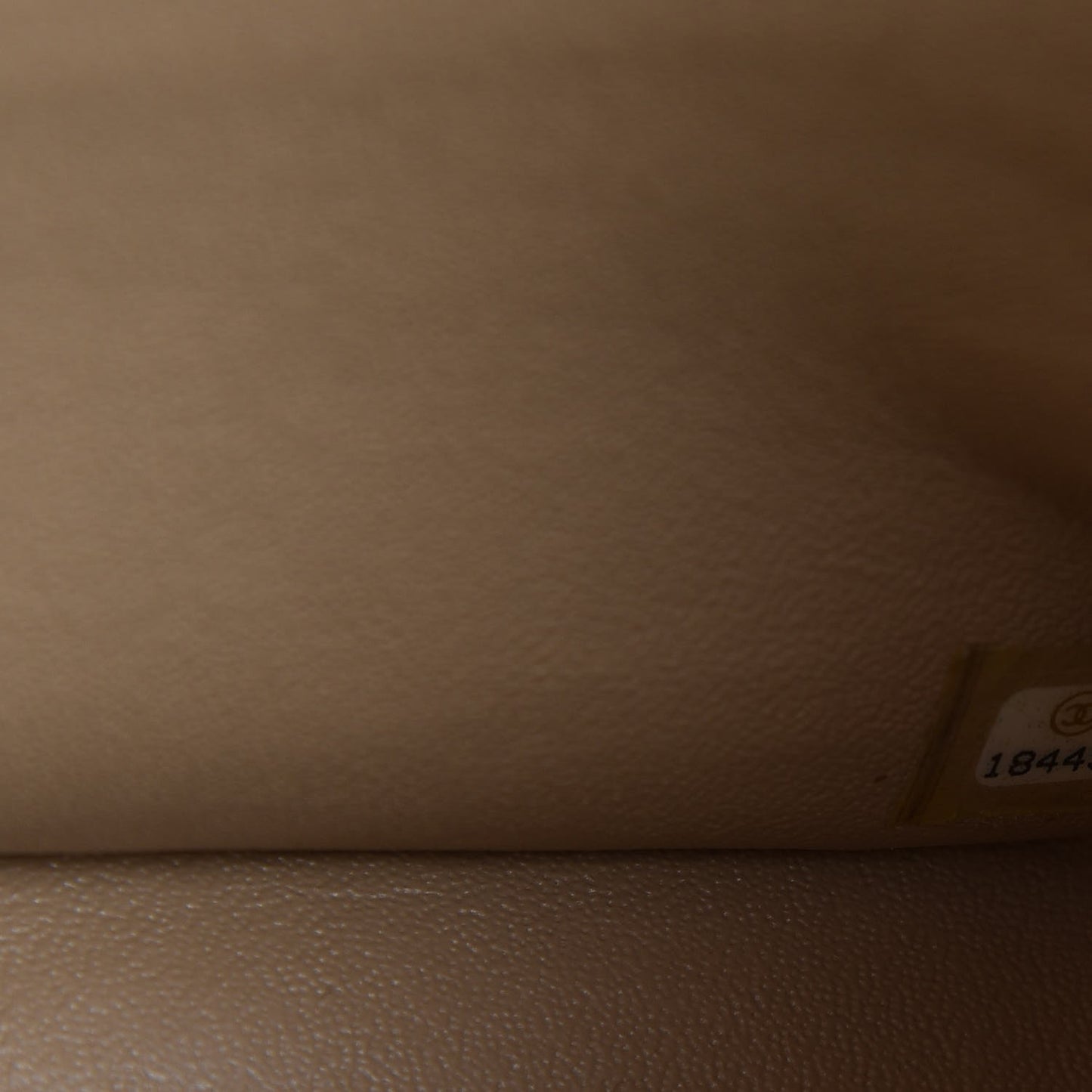 Patent Quilted Jumbo Double Flap Beige