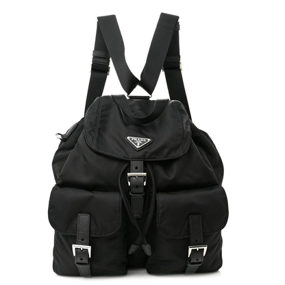 Prada Tessuto Nylon Saffiano Medium Backpack Black 3 of 10