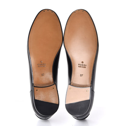 Gucci Calfskin Womens Jordaan Loafers 37 Black 5 of 10