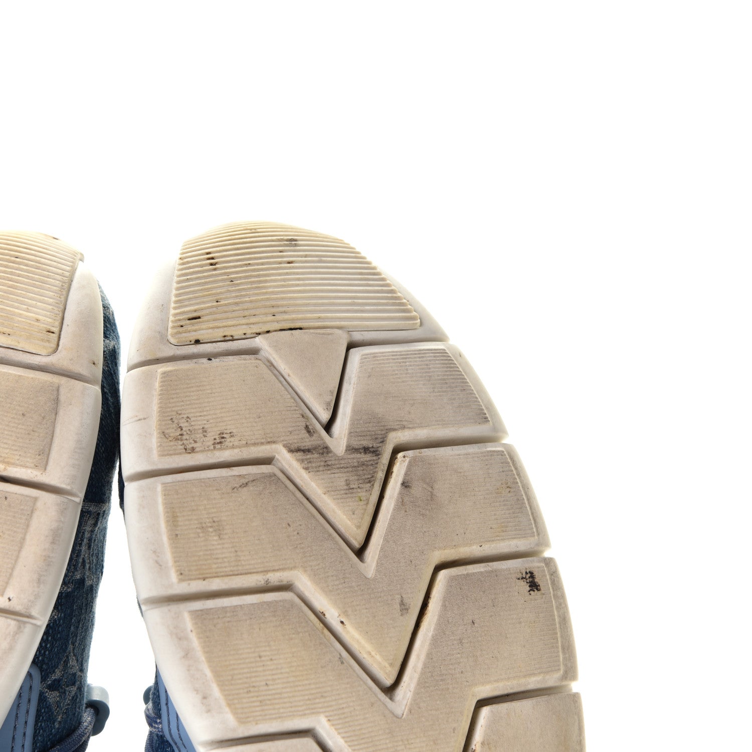Louis Vuitton Denim Rubber Monogram Fastlane Low Sneakers 11 Navy 10 of 12