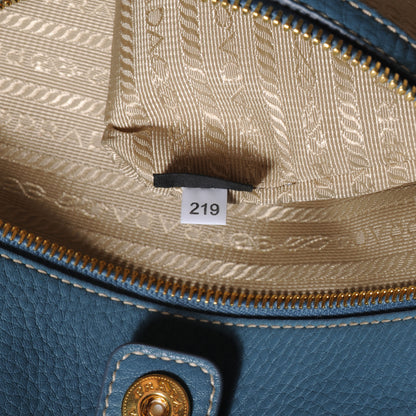 Prada Vitello Daino Shopping Tote Marine 8 of 10