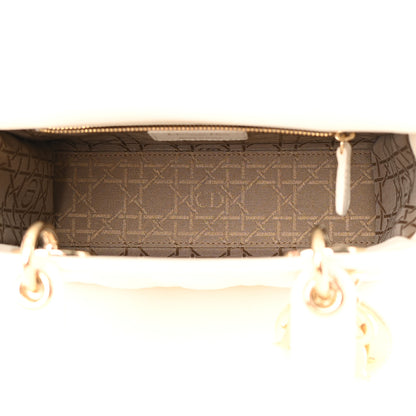 Christian Dior Lambskin Cannage Small My ABCDior Lady Dior White 5 of 16