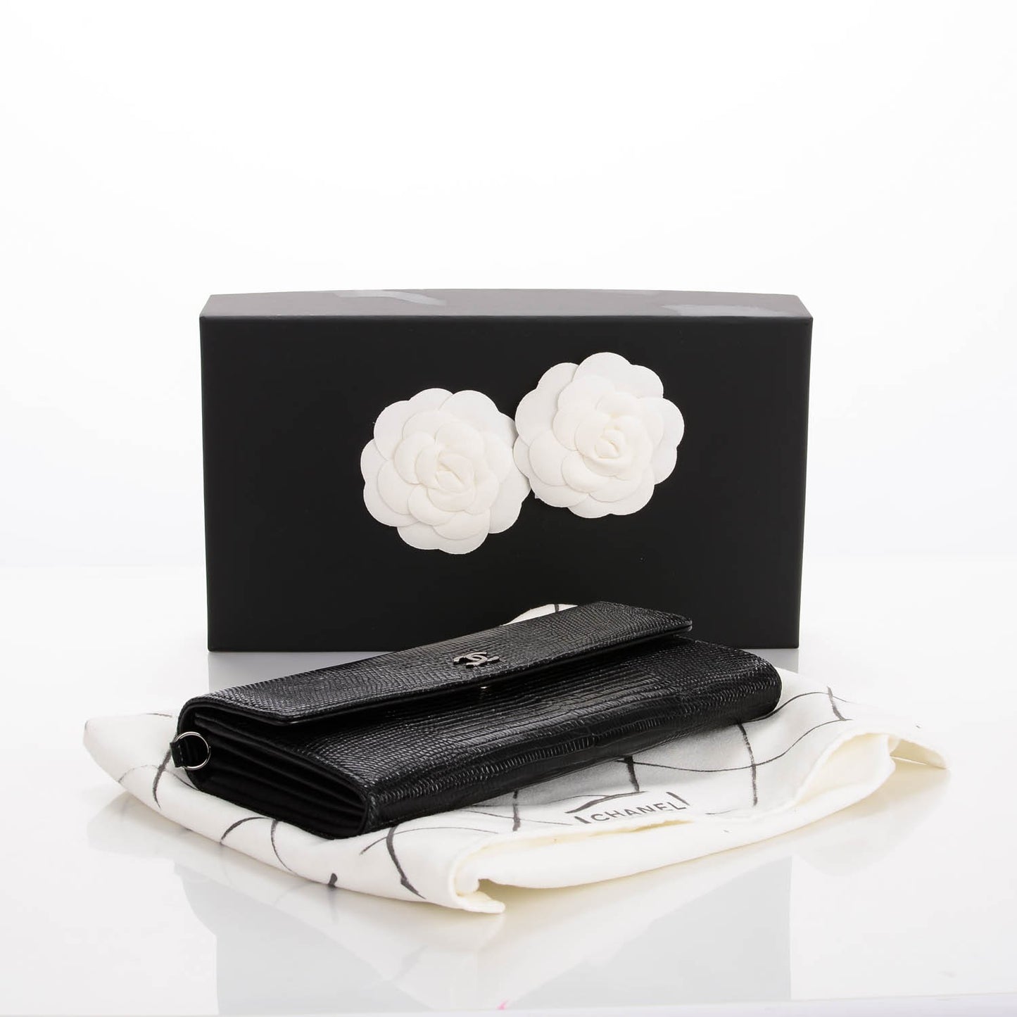 Lizard Wallet With Removable Chain Black