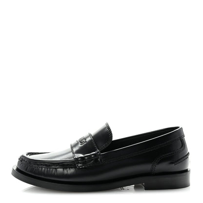 Fendi Vitello Logo Loafers 35 Black 1 of 9