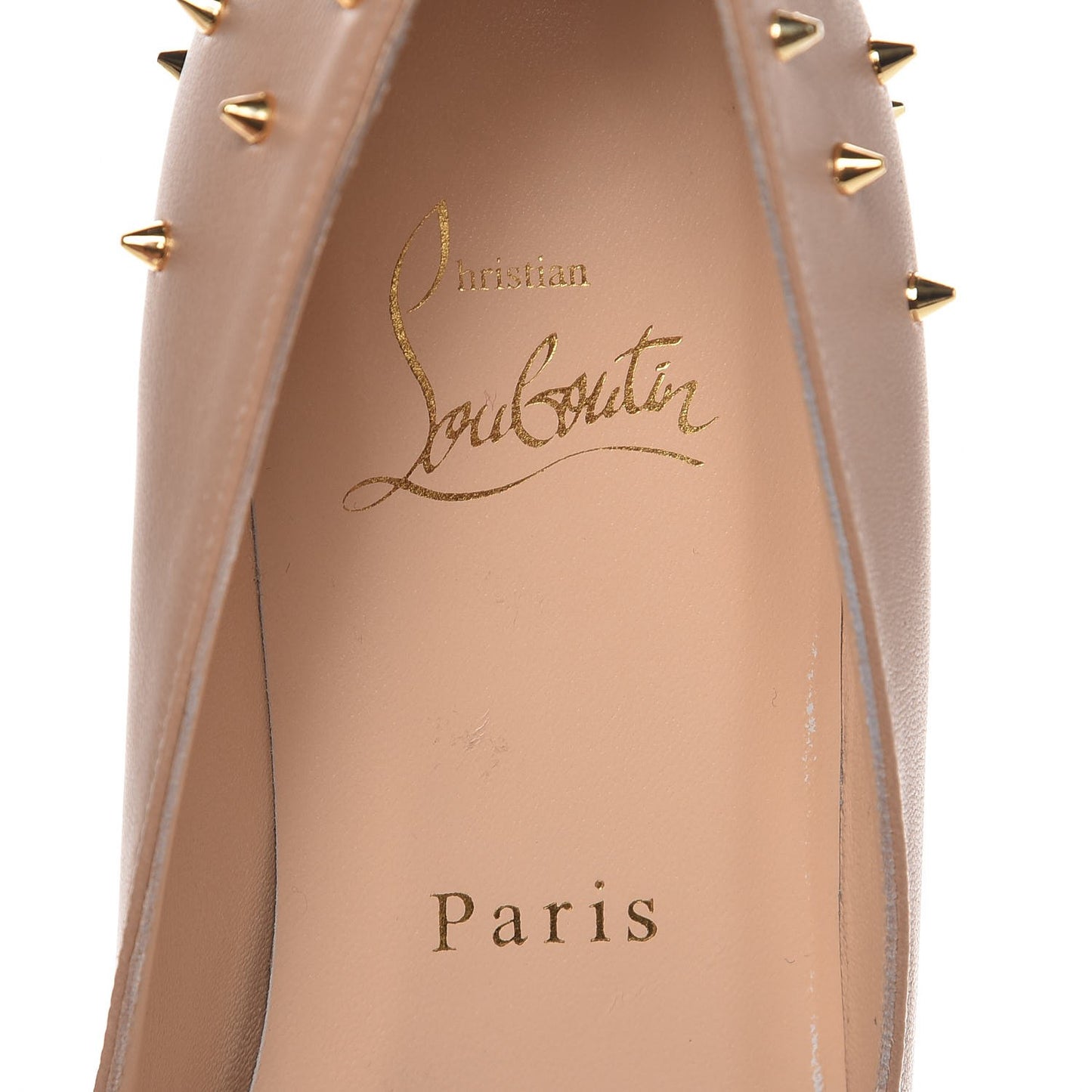 Nappa Goldoflat Spikes Flats 35.5 Nude