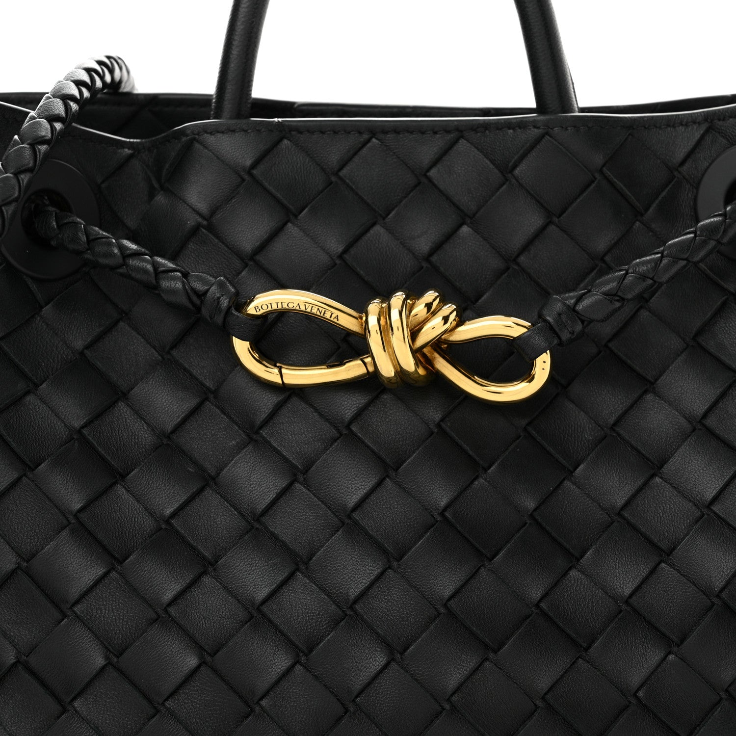 Bottega Veneta Nappa Intrecciato Small Andiamo Shoulder Bag Black 7 of 14